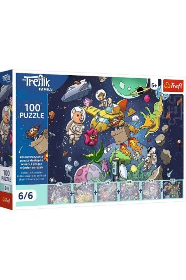 Puzzle UFT 100 el. Wujcio w kosmosie Rodzina Treflik�w 16546