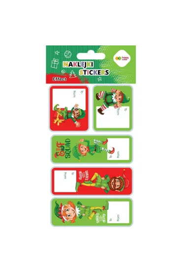 Happy Color Naklejki EFFECT-Xmas- BOX2 10x20cm 50 szt.