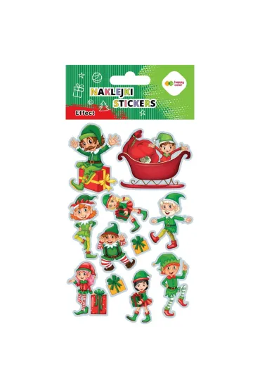 Happy Color Naklejki EFFECT-Xmas- BOX2 10x20cm 50 szt.