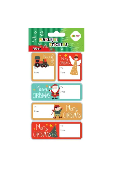 Happy Color Naklejki EFFECT-Xmas- BOX2 10x20cm 50 szt.