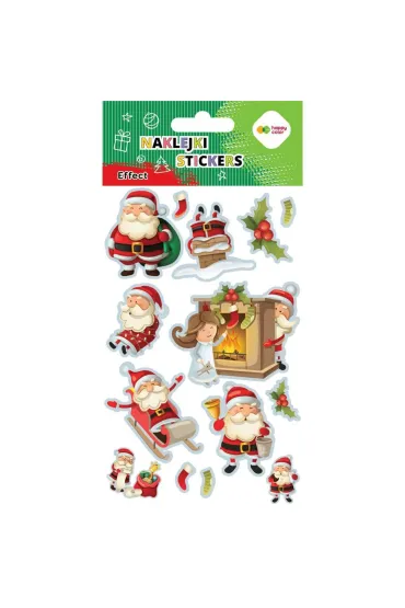 Happy Color Naklejki EFFECT-Xmas- BOX2 10x20cm 50 szt.
