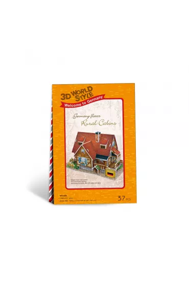 Puzzle 3D 37 el. Domki �wiata. Niemcy Rural Cabins Cubic Fun