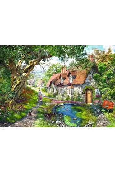 Puzzle 1000 el. Droga w�r�d wzg�rza kwiat�w Ravensburger