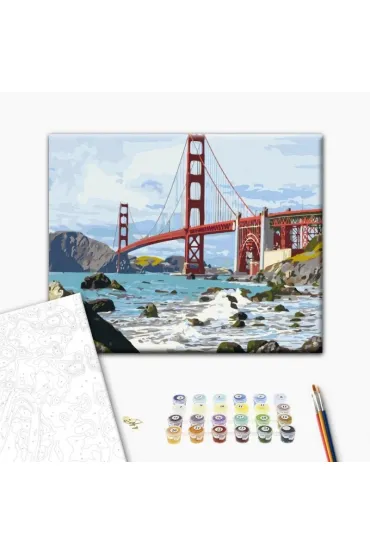 Brushme Malowanie po numerach - Most San Francisco 40x50cm