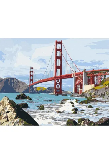 Brushme Malowanie po numerach - Most San Francisco 40x50cm