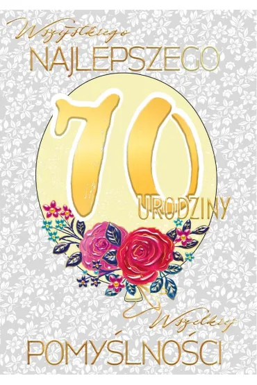 Henry KARNET URODZINY 70 A5 Z KOP ZLOC BALON GLAMUR HE