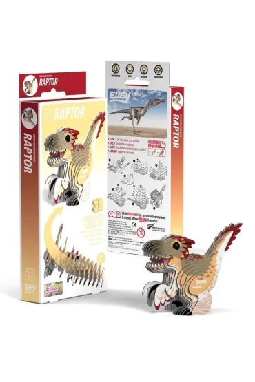 Puzzle Dinozaur Raptor Eugy. Eko Uk�adanka 3D Qelements