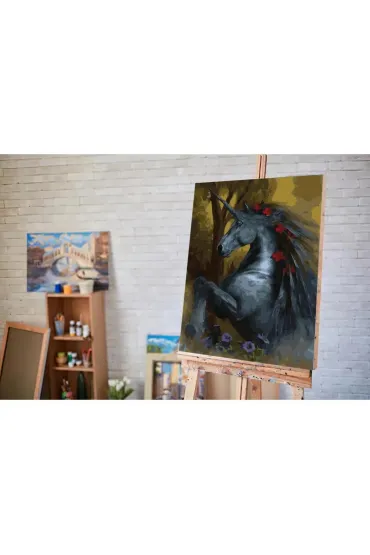 Twoje Hobby Malowanie po numerach - Czarny ko� 40x50cm