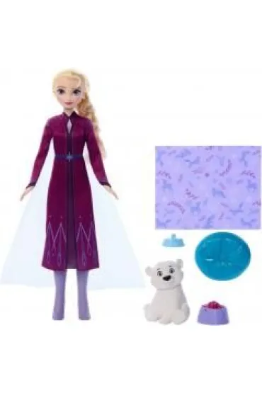 Disney Frozen. Lalka Elsa + Baby Bear Mattel