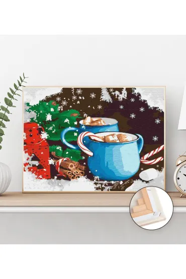 Twoje Hobby Malowanie po numerach - Zimowa kawa z piankami� 40x50cm