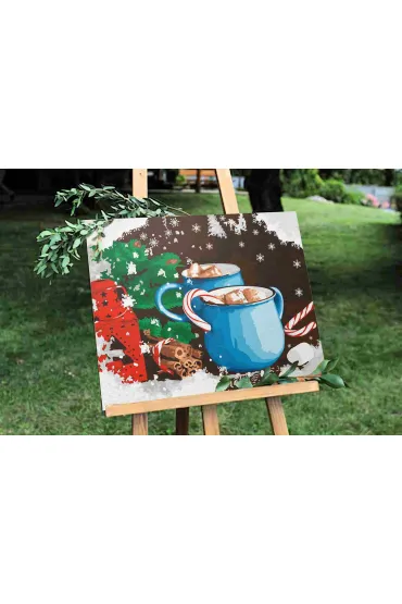 Twoje Hobby Malowanie po numerach - Zimowa kawa z piankami� 40x50cm