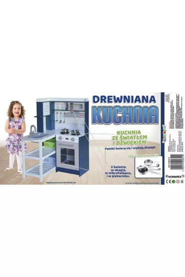 PROMO Kuchnia drewniana nowoczesna NO-1002614 Norimpex