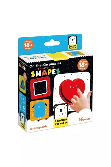 Puzzle 16 el. On-the-Go - Discovering Shapes Banana Panda