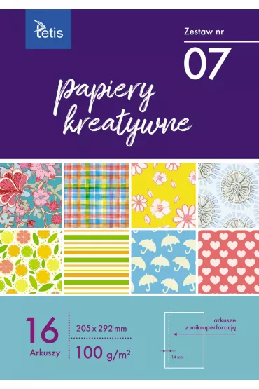 Tetis Papiery Kreatywne A4 Zestaw Nr 07