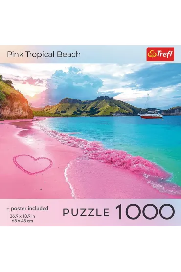 Puzzle 1000 USA Collection: Pink Beach TREFL