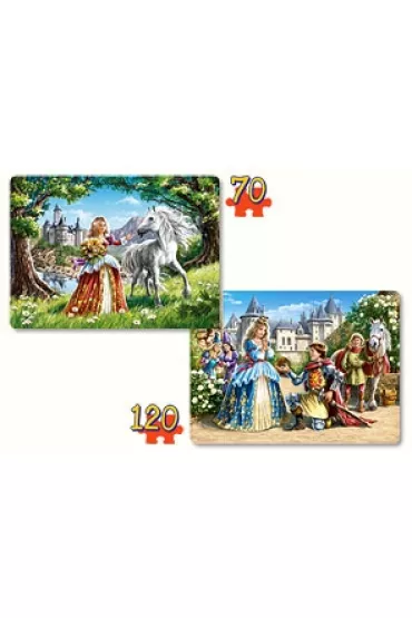 Puzzle 2w1 (70+120 el.) Charming Princess Castorland