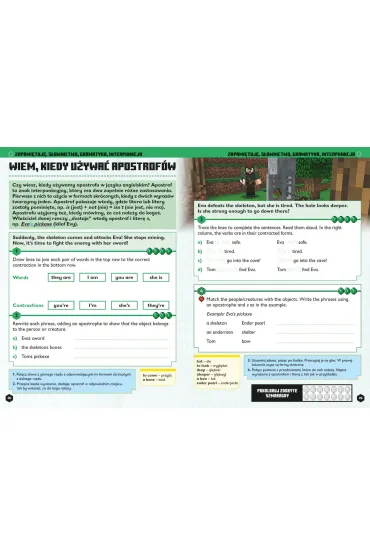 Minecraft. J�zyk angielski. Megazadania 8+ - Dan  Whitehead, Jon  Goulding