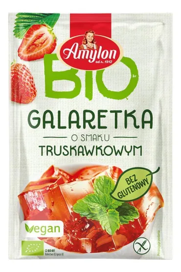Amylon Galaretka truskawkowa bezglutenowa Zestaw 3 x 40 g Bio