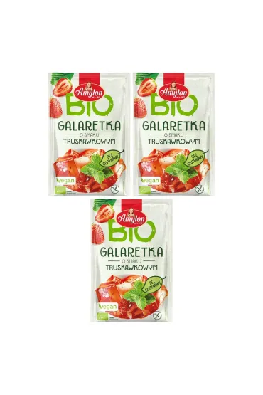 Amylon Galaretka truskawkowa bezglutenowa Zestaw 3 x 40 g Bio