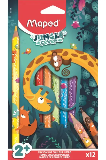 Maped Kredki Jumbo Jungle Fever tr�jk�tne 12 szt.