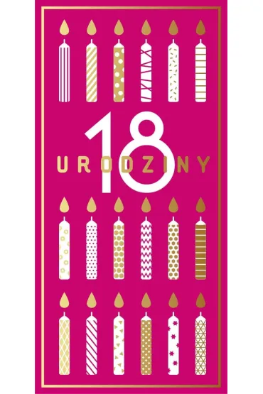 Art Nuvo Karnet DL 18-te urodziny ciemny r� OK 04