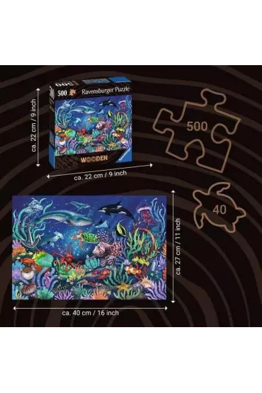 Puzzle drewniane 500 el. Podwodny �wiat Ravensburger