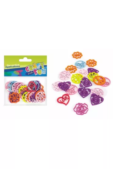 Craft with Fun Ozdoba dekoracyjna a�ur drewniana mix
