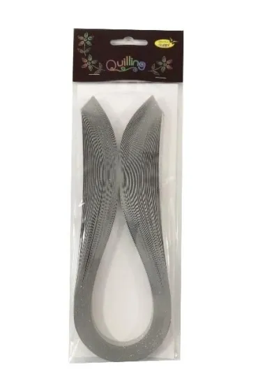 Galeria Hobby Paski do quillingu brokatowe srebrne 10 mmx50 cm