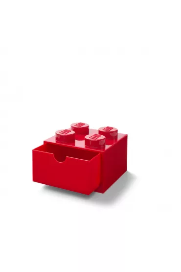 Szufladka na biurko klocek LEGO Brick 4 Czerwona