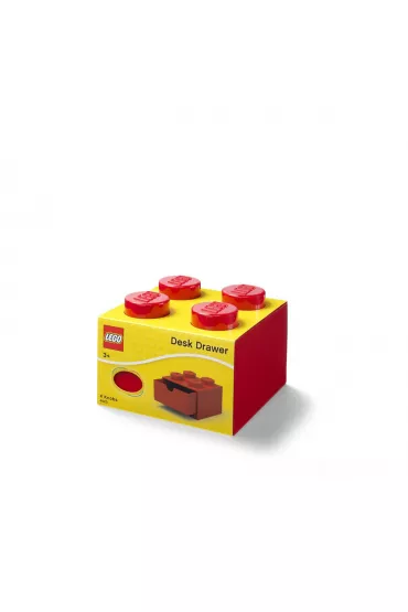 Szufladka na biurko klocek LEGO Brick 4 Czerwona