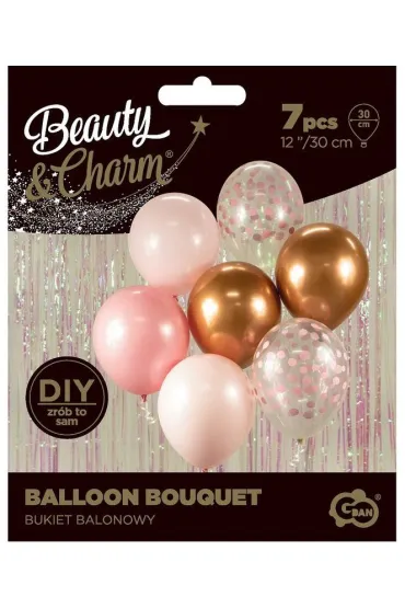 Godan Bukiet balonowy B&C r�owo-miedziane 7 szt.