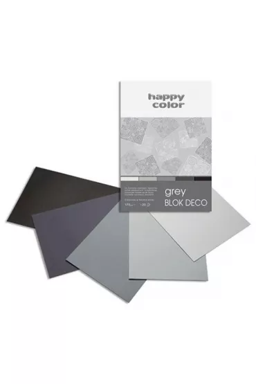 Happy Color Blok A5 Deco Grey 170g 20 kartek