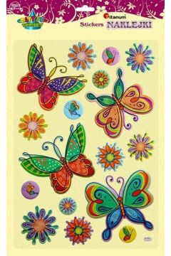 Titanum Naklejki piankowe do dekoracji (kwiaty, motyle)