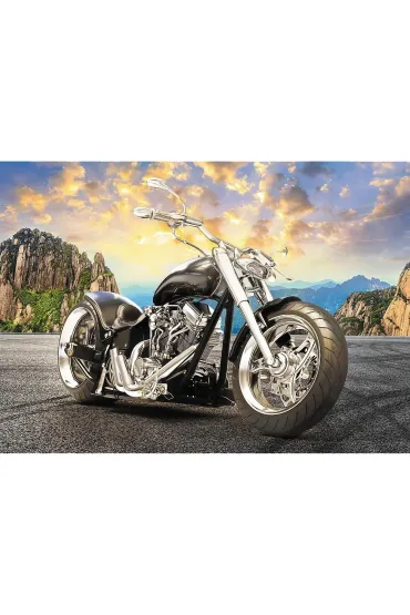 Puzzle 500 el. Czarny motocykl Trefl