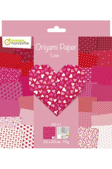 Papier Origami Mi�o�� 20x20cm 70g Avenue Mandarine