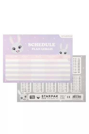 Plan lekcji z tabliczk mnoenia Rabbit