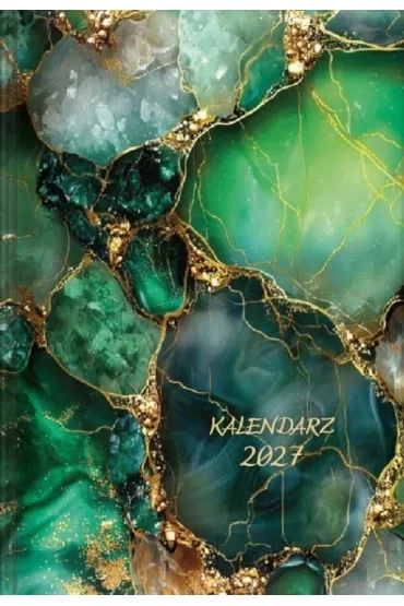 Sapt Kalendarz dzienny 2027 A5 marmur zielony