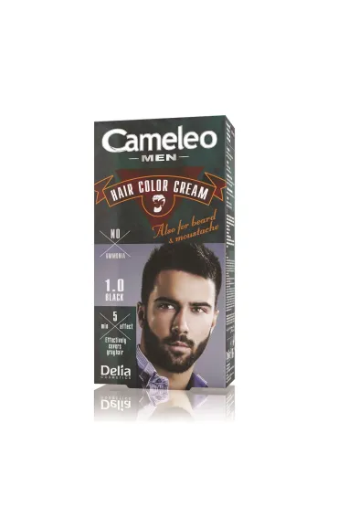 Cameleo Men Hair Color Cream farba do w�os�w brody i w�s�w 1.0 Black 30 ml