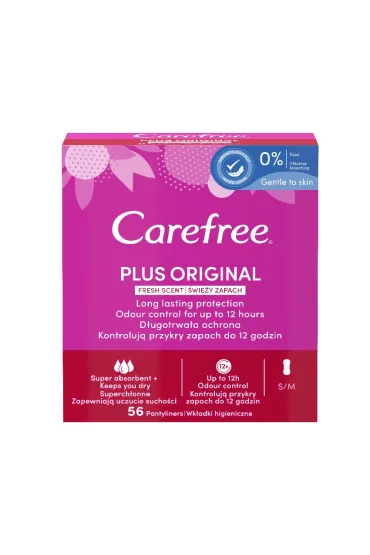 Carefree Plus Original wk�adki higieniczne Fresh Scent 56 szt.