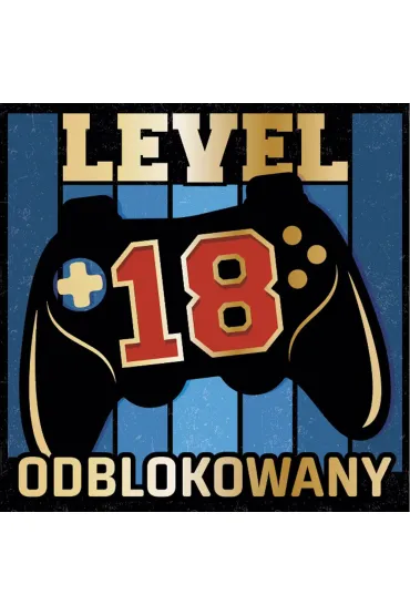 Kukartka Karnet 18 Urodziny kwadrat, level QR-016