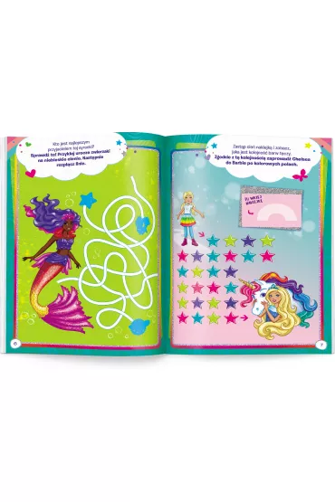 Barbie dreamtopia 100 Brokatowych naklejek