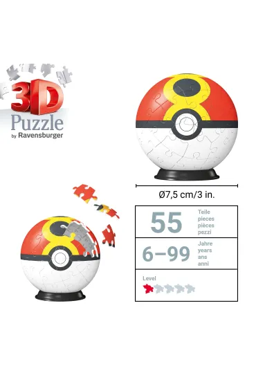 Puzzle Kula 54 el. 3D Pokemon Dusk Ball Ravensburger