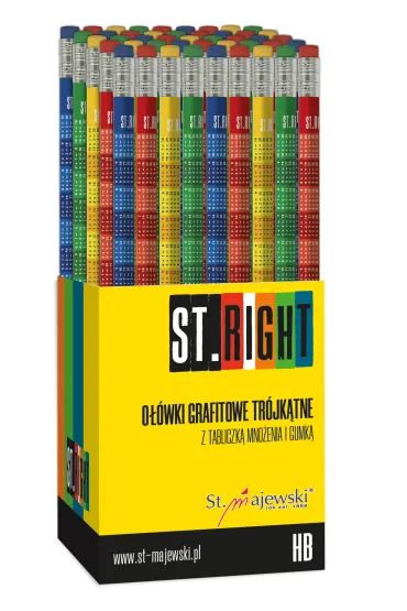 St. Majewski O��wki tr�jk�tne z tabliczk� mno�enia HB 72 szt.