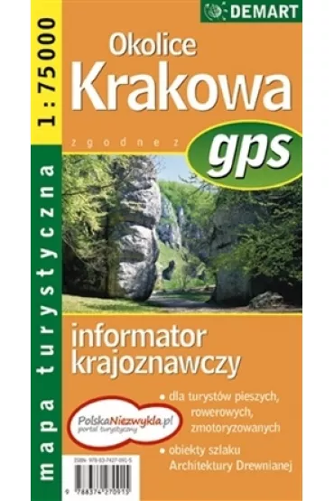 Mapa turystyczna Okolice Krakowa 1:75 000