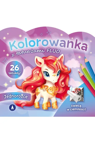 Malowanka 200X190 Kolorowanka z tatua�ami FLUO Jednoro�ce SKRZAT 077575