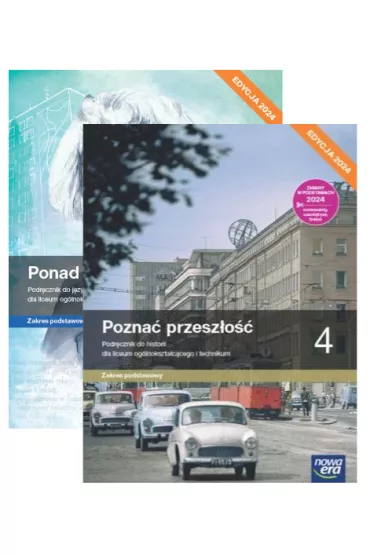 Pakiet podr�cznik�w: Ponad s�owami, Pozna� przesz�o��. Liceum i technikum. Klasa 4. Edycja 2024 - Agnieszka Zieli�ska, Jaros�aw K�aczkow, Robert �niegocki, Stanis�aw Roszak, Joanna Ginter, Joanna Ko�cierzy�ska, Anna Cisowska, Aleksandra Wr�blewska, Ma�gorzata  Matecka, Joanna Baczy�ska-Wybra�ska