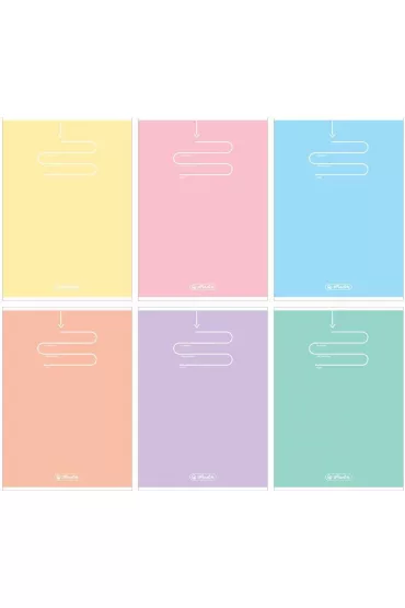 Herlitz Zeszyt A5 Pastel Color dwie linie 32 kartki 10 szt.
