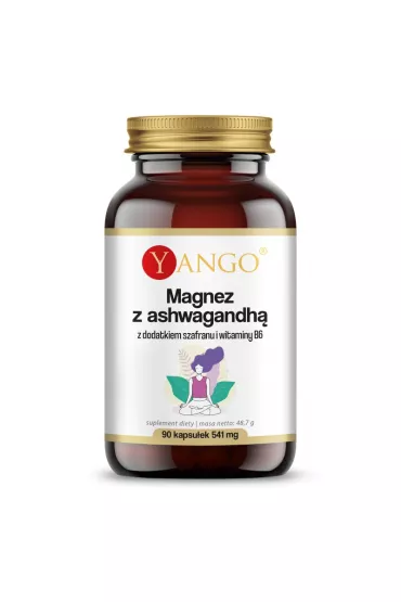 Yango Magnez z ashwagandh z dodatkiem szafranu i wit. B6 - suplement diety 90 kaps.