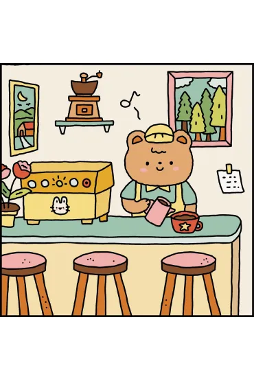 Urocza kawiarenka. Sweet & cozy coloring - Cocon Zakka