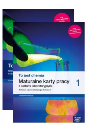 Pakiet To jest chemia 1. Podr�cznik i Maturalne karty pracy ucznia z kartami laboratoryjnymi dla liceum og�lnokszta�c�cego i technikum. Zakres rozszerzony. Szko�a ponadpodstawowa - El�bieta Megiel, Gra�yna �widerska, Joanna Szymo�ska, Maria Litwin, Szarota Styka-Wlaz�o, Karol Dudek-R�ycki, Micha� P�otek, Tomasz Wichur